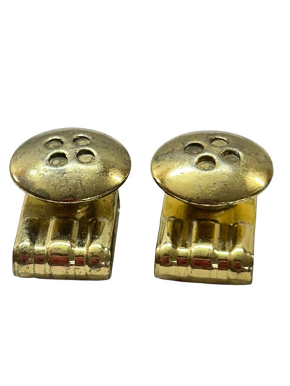Vintage Bracetac Goldtone Suspender Tacks Removable Buttons