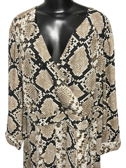 Size 24W INC INternational Concept Snakeskin Pattern Maxi Dress