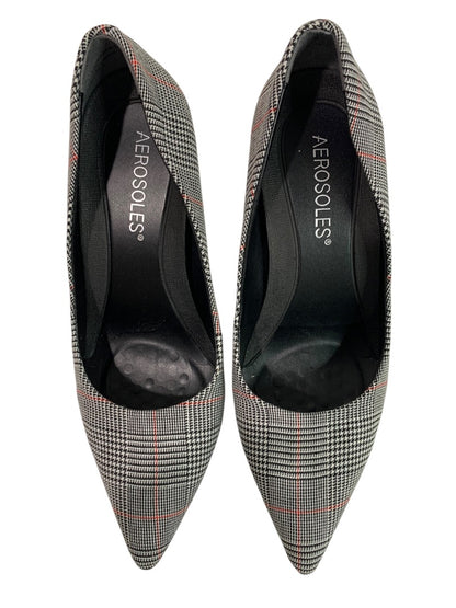 Size 6 Aerosoles Womens Plaid Black Heels Deal Breaker 3 Inch