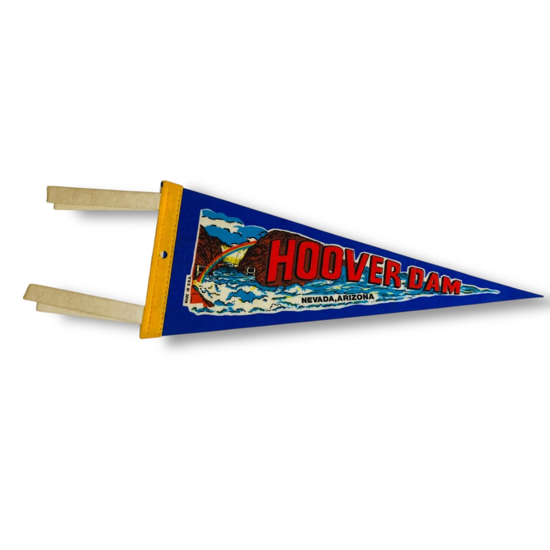 Vintage 12 Inch Hoover Dam Pennant Arizona Nevada Souvenir USA Made