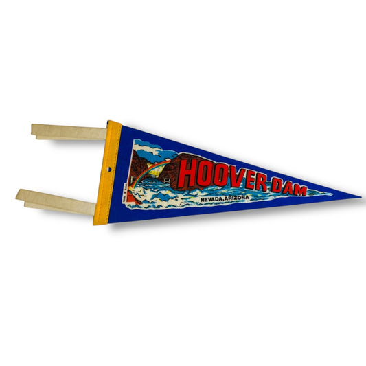 Vintage 12 Inch Hoover Dam Pennant Arizona Nevada Souvenir USA Made