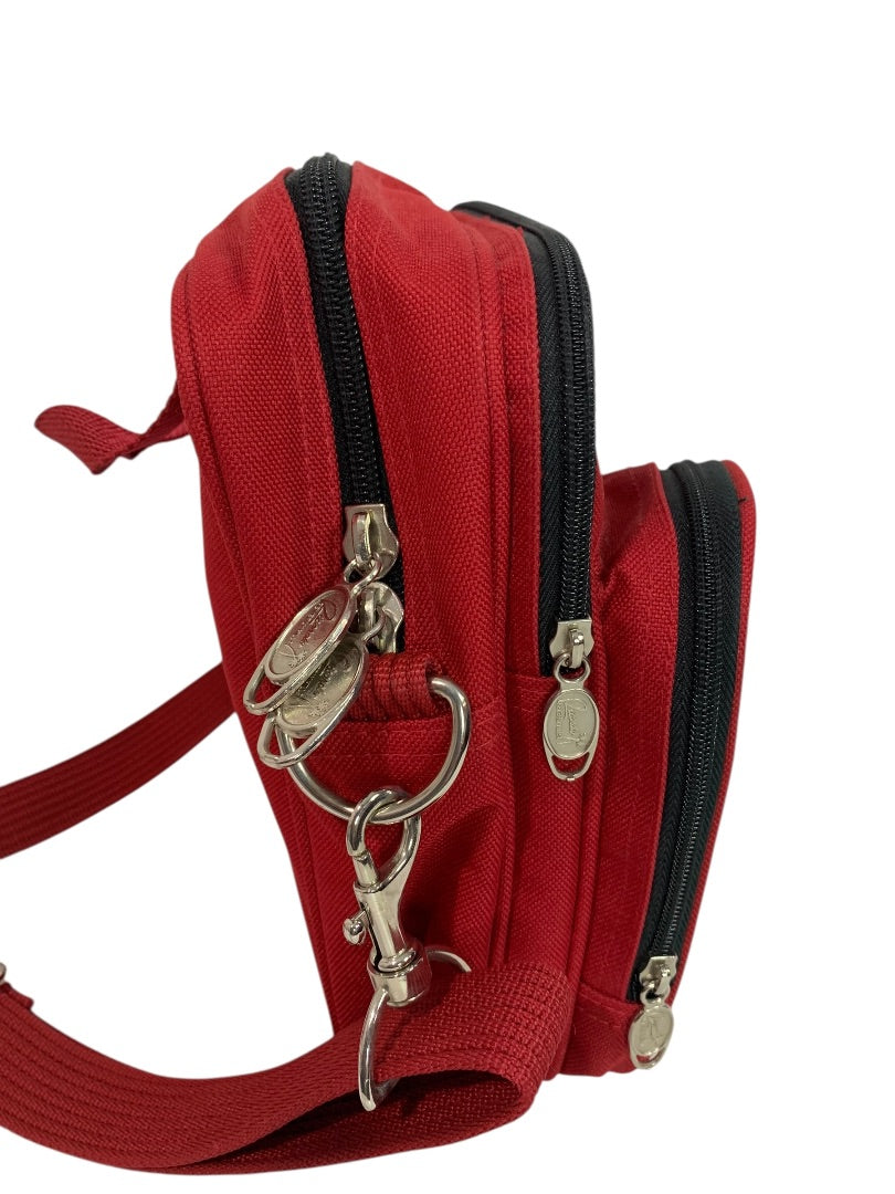 Ricardo Beverly Hills Crossbody Travel Bag Red Organizer