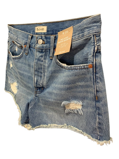 Size 26 Madewell New Womens Denim Jean Shorts Button Fly Relaxed Mid Rise
