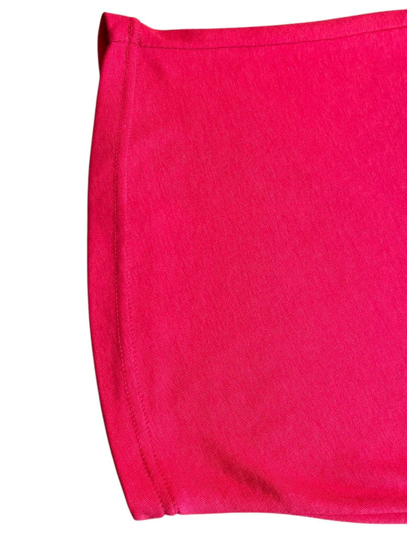 6X 42/44 Woman Withing Elastic Waist Drawstring Knit Capri Pants Red