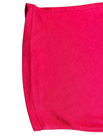 6X 42/44 Woman Withing Elastic Waist Drawstring Knit Capri Pants Red