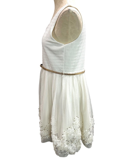 Size 20.5 Knit Works Girls Dressy Jacket and Dress  White Gold