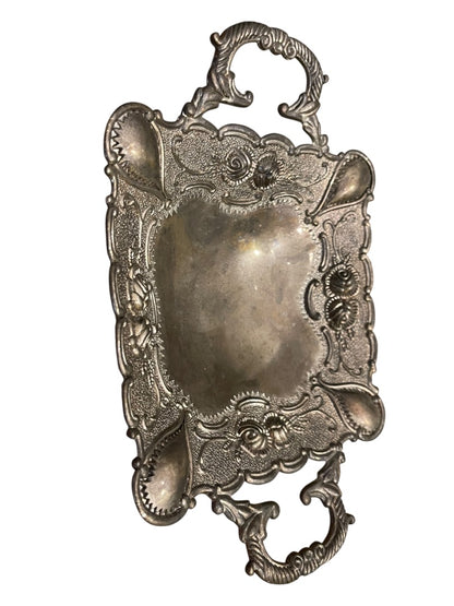 Godinger Silver Art Co 8" Footed Dish With Handles Silverplate