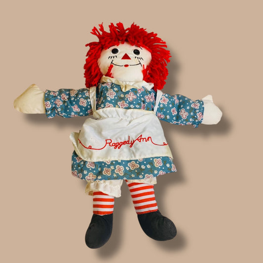 2004 Dakin Raggedy Ann Rag Doll Pinafore Dress 16 Inch