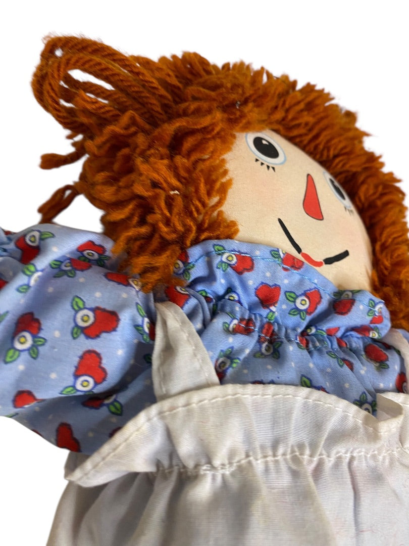 2000 Raggedy Ann Rag Doll Hasbro 11" Apple Dress