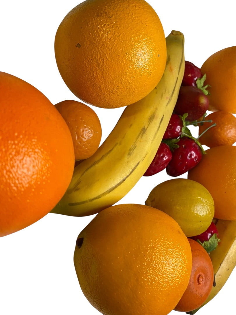 Lot of 18 Vintage Pieces of Fake Fruit Orange Lemon Banana Strawberry