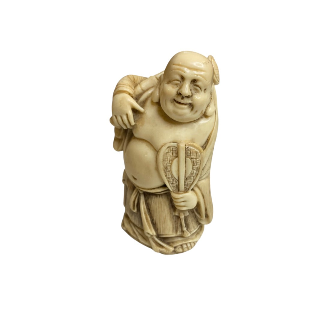 Vintage Resin Buddha Figurine 3 Inch Carved Detail