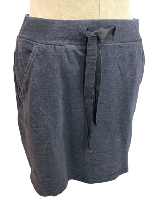 XS Loft Pull On Navy Blue Skirt Pockets Elastic Drawstring
