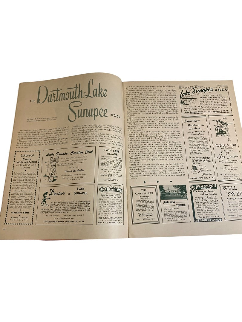 1955 New Hampshire Vacation Guide Magazine Jubilee Year Edition