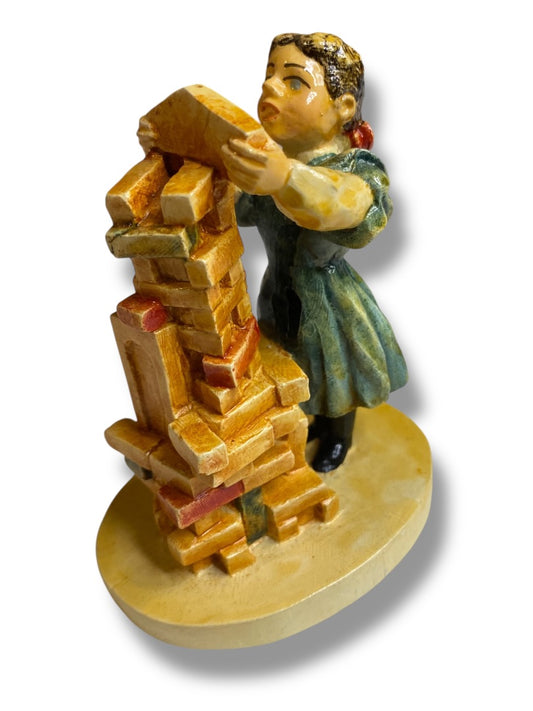 1979 Sebastian Miniatures Figurine Signed Numbered Building Days Girl 3.5"