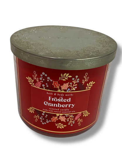 Bath & Body Works Jar Candle Frosted Cranberry 14.5 oz Scented Candle