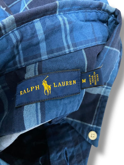 Medium Ralph Lauren Mens Button Down Patchwork Eagle Stamp Shirt
