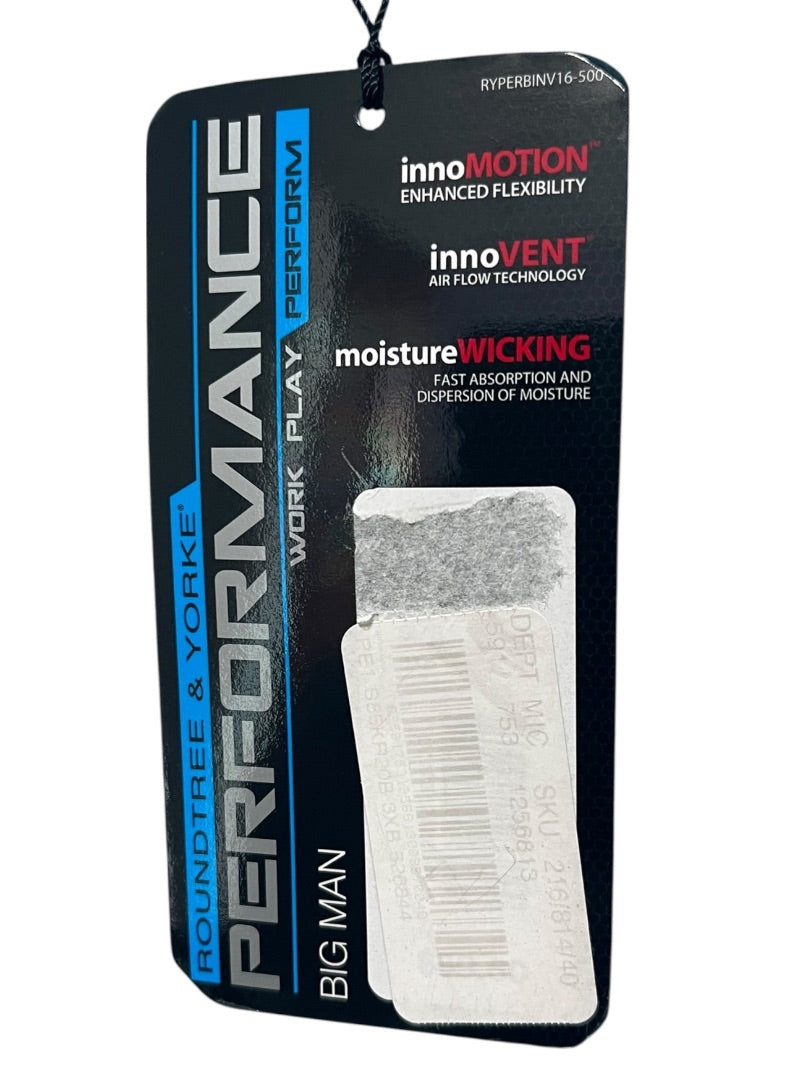 3XB Roundtree & Yorke Performance Golf Shirt Blue New