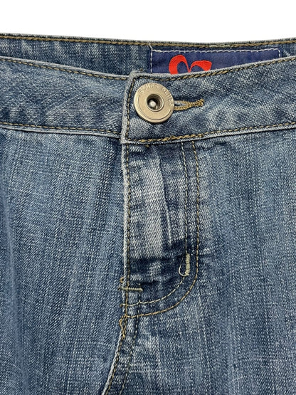 Size 16W Mwah Jeans Denim Skirt Midi Y2K Embellished Pockets