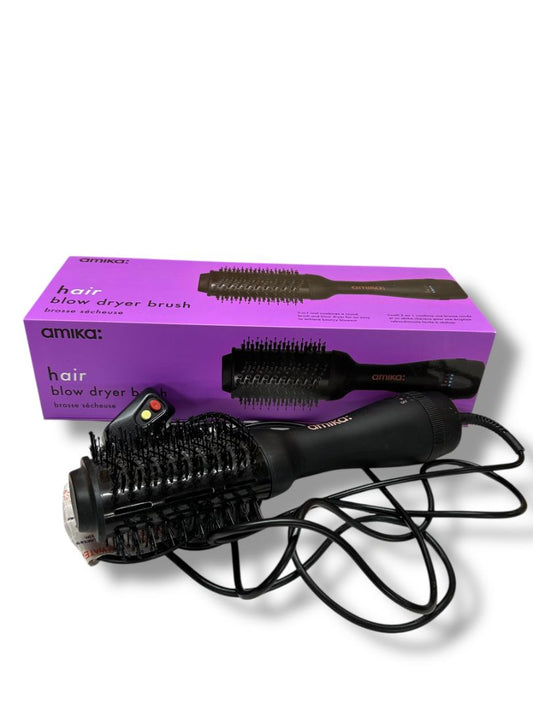 Amika Blow Dryer Brush 2-in-1 hair styling tool For customized blowout 2x SHINE