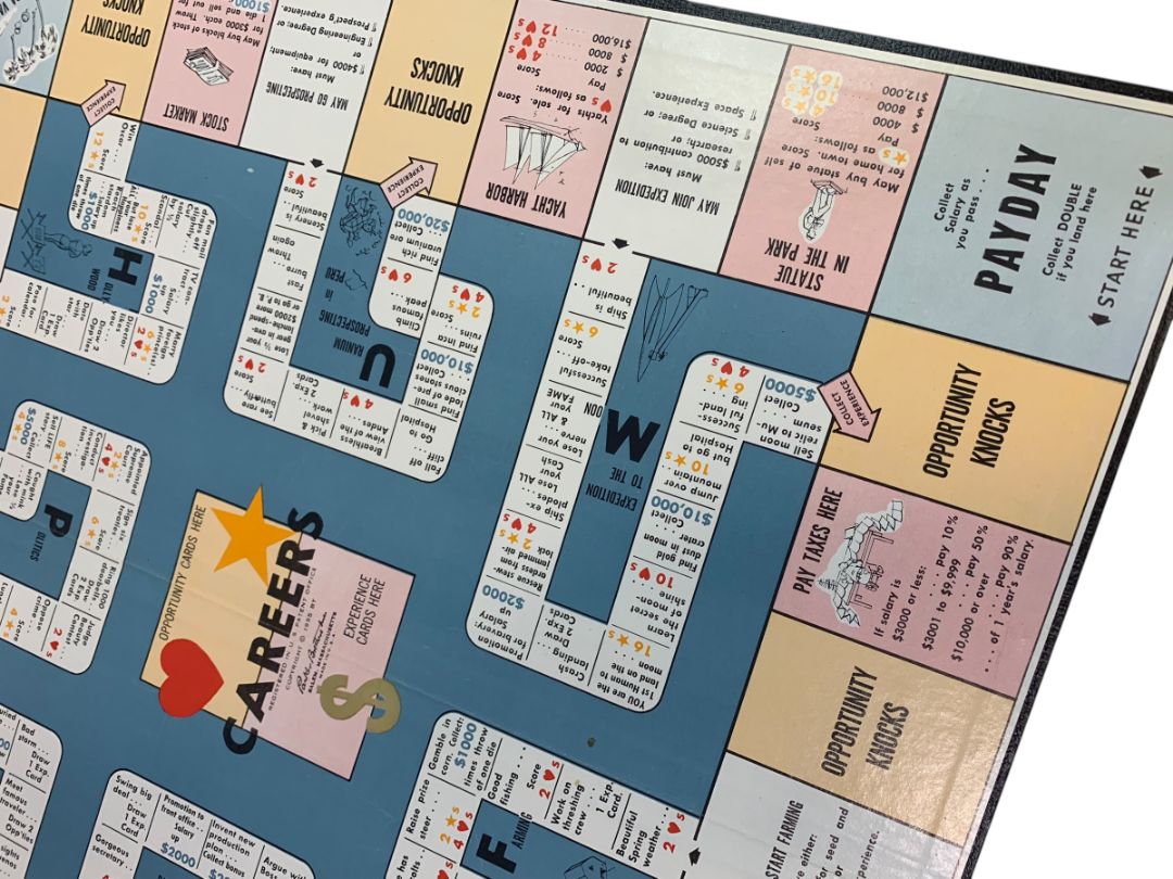 Vintage Careers Parker Brothers Board Game of Optional Goals