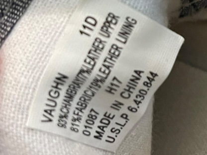 Size 11D Polo Ralph Lauren Mens Vaughn Lace Up Gray Canvas Shoes