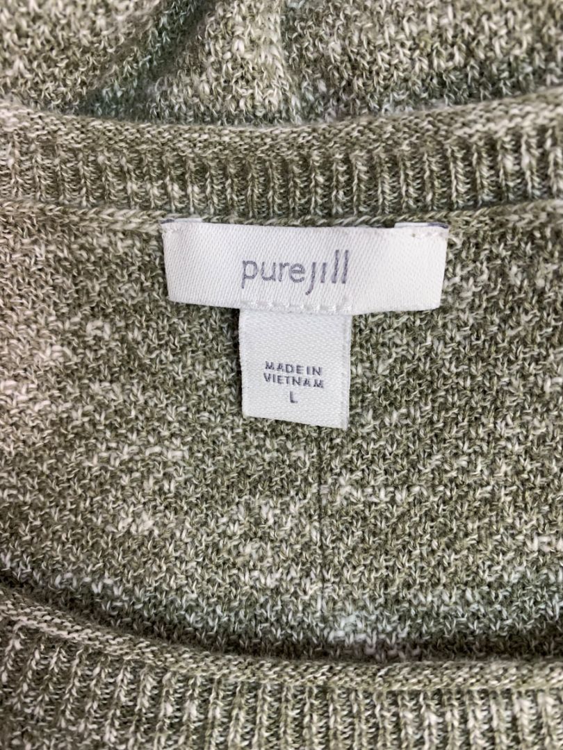Size Large J.Jill Pure Jill Womens Gray Green Sweater Tunic Dress
