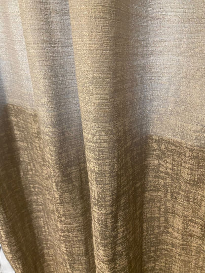 Set of 3 Studio 9 Curtain Panels Taupe Silver 96"l x 36"w