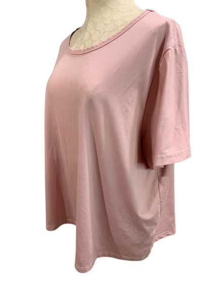 Size 3X Womens Pink Tshirt Sleep Shirt Super Soft Short Sleeve
