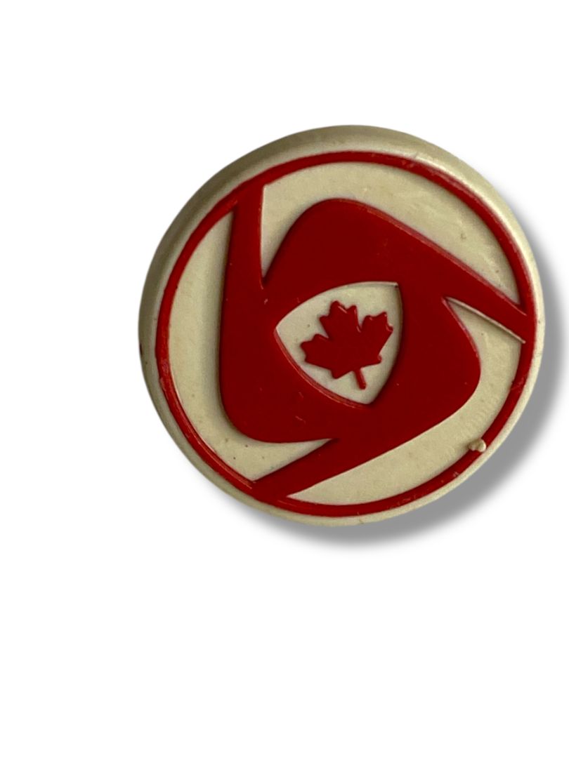 Vintage Canada Program ParticipAction Sport Logo Plastic Lapel Pin .6"