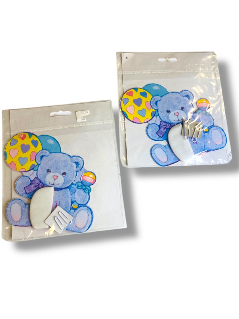 Vintage Baby Shower Honeycomb Centerpieces (2)  5" Teddy Bear New