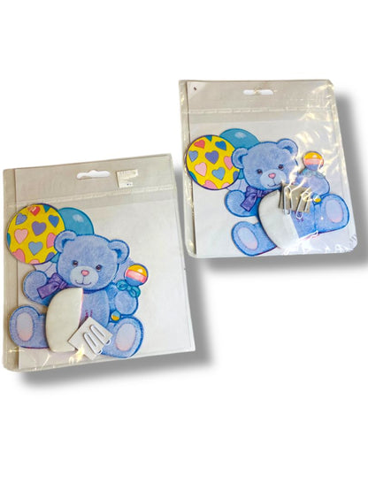 Vintage Baby Shower Honeycomb Centerpieces (2)  5" Teddy Bear New