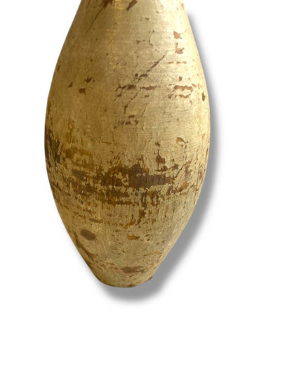 1950s Bowling Pin 15.5" Turned Wood Chippy Sports Room Decor