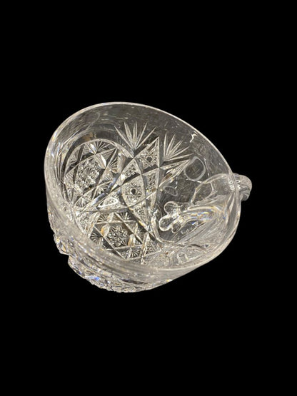 Vintage Crystal Punch Glass Clear Pressed Glass Mug 2.25"h