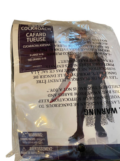 Size XL (14/16) Killer Cockroach Costume Girls Dress Overdress Glovelettes Veil