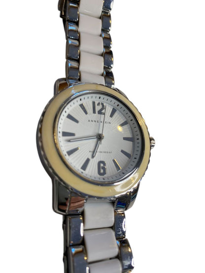 Anne Klein Women'sWhite Dial Stainless Steel Bracelet Watch 40mm AK1195