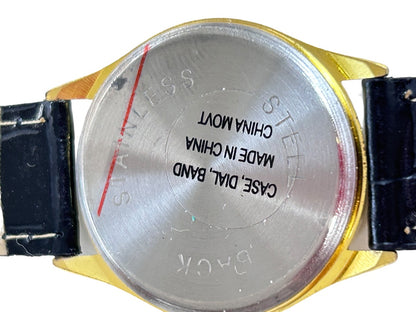 Ladies Quartz Movement Wristwatch Goldtone Roman Numerals For Parts Salvage