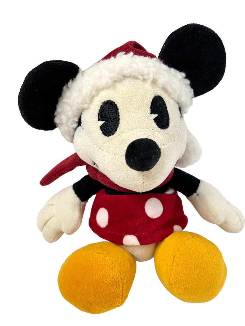 Disney Store Minnie Mouse Holiday Christmas 8" Pie Eyed Plush