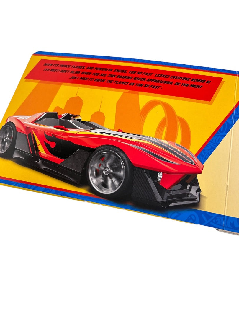 Hot Wheels Magnetic Drawing Board Learn To Draw Auto Racing Board Book