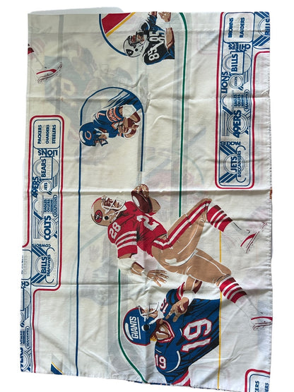 Vintage NFL Pillowcase Football Handmade with Vintage Fabric
