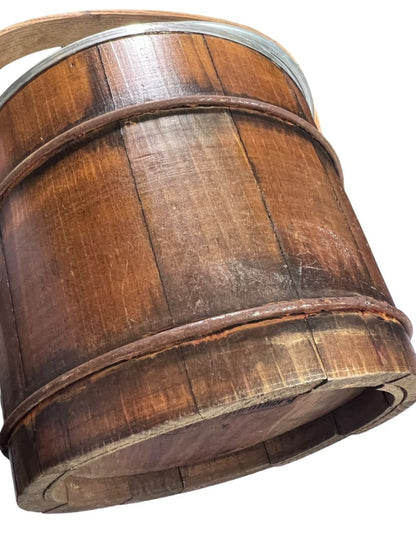 Kennedys Brothers Wooden Metal Barrel Ice Bucket Vintage