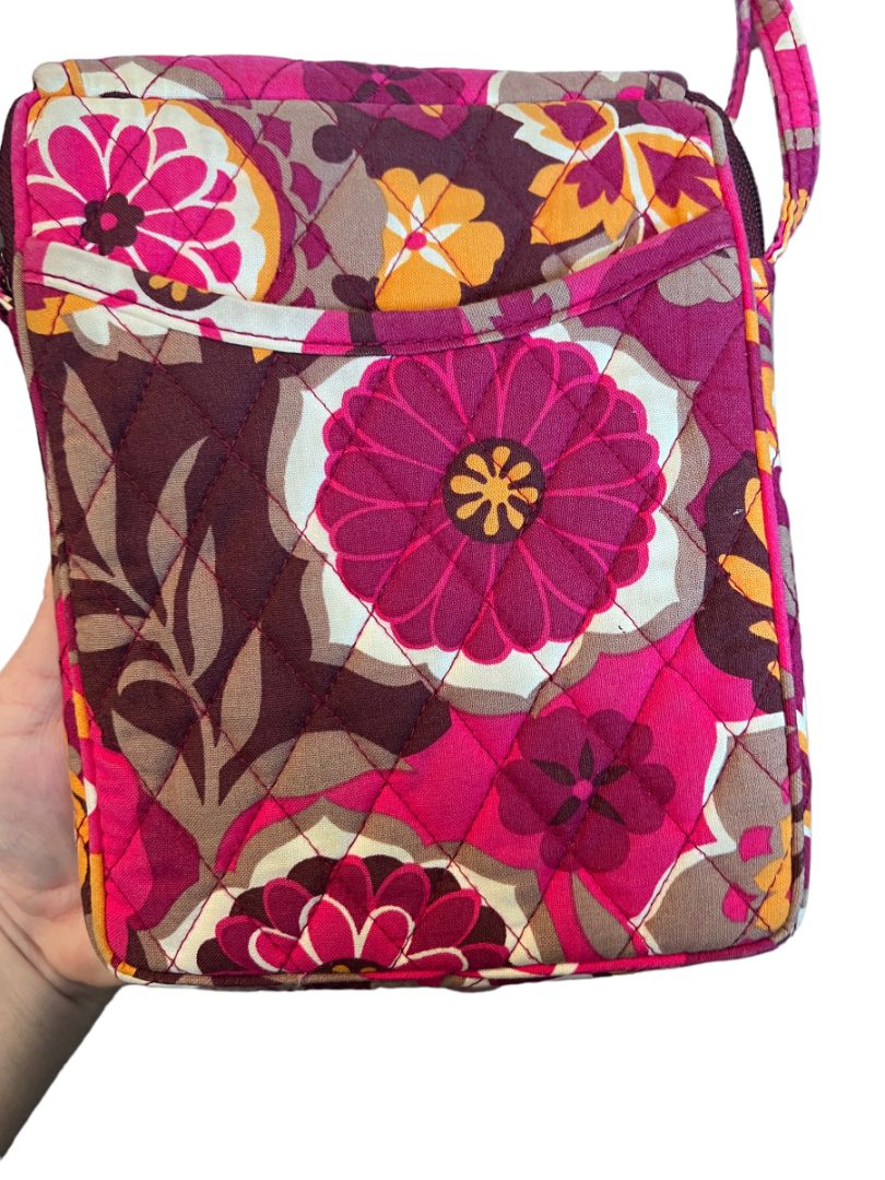 Vera Bradley Mini Hipster Crossbody Bag Carnaby Pattern Purse Floral Pink