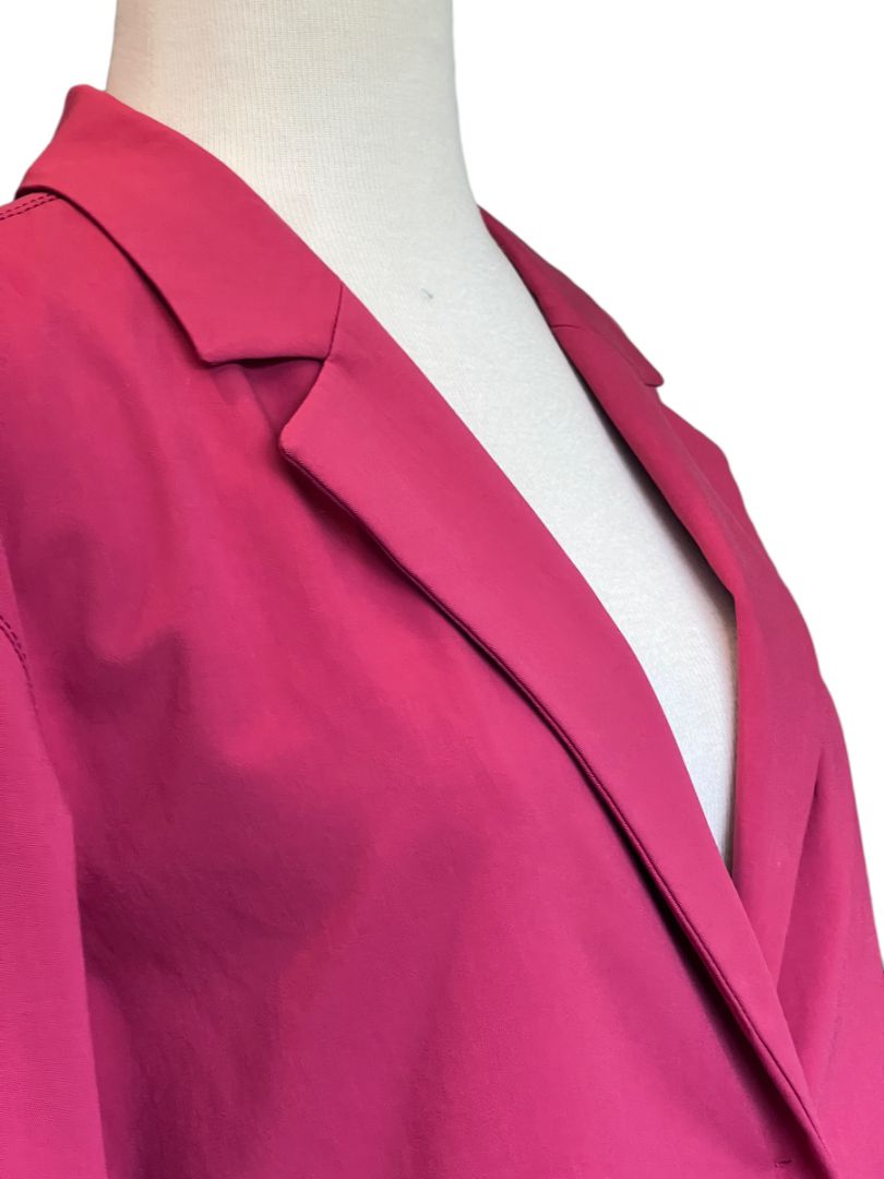 Size Medium Lafayette 148 Burnt Red Blazer Jacket Two Hidden Snap Closure