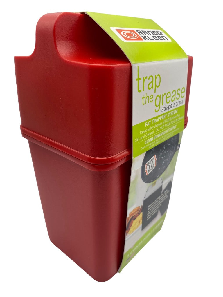 Range Kleen Fat Trapper Starter Kit With 2 Bags Red Lid Easy Disposal New