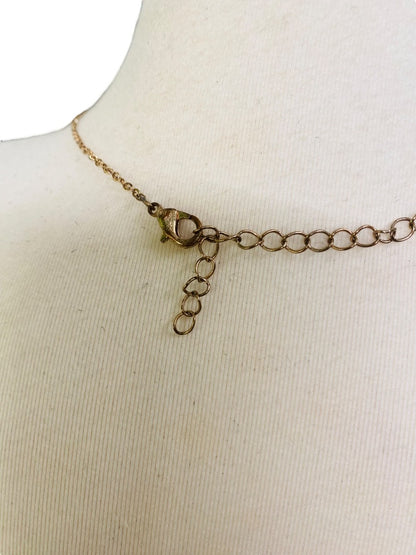 Delicate Goldtone Necklace Blush Pink Faceted Triple Beads Adjustable 15-18" Lobster Clasp