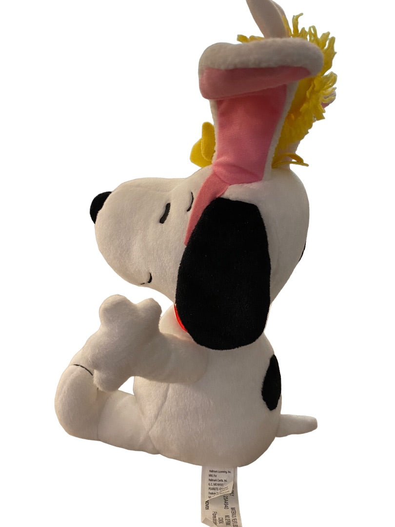 Hallmark Snoopy and Woodstock Musical Dancing Plush Working Animated 13"h Flappy Easter