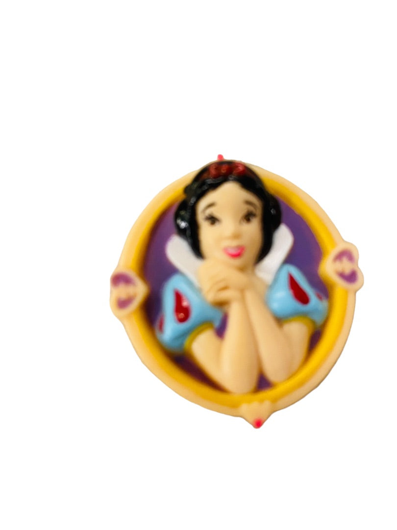 Set of 3 Disney Clip On Button Princess Snow White Belle Aurora 1.5" Diameter Slide On