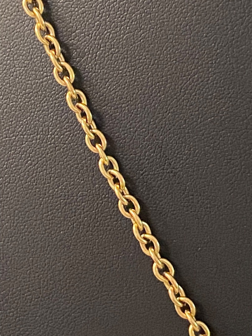 Goldtone Tassel Butterfly 31" Necklace 3.75" Drop Lobster Clasp