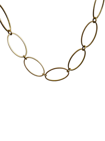 Goldtone Signed Alfani Link Necklace Lightweight Lobster Clasp 44"L