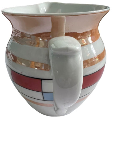 Vintage Czech Union K Lusterware Art Deco 5.25" Tall Pitcher