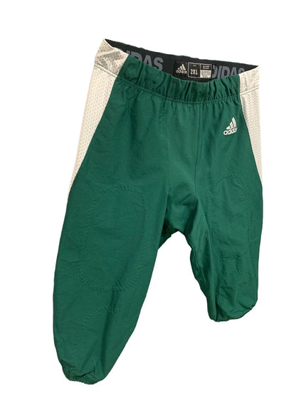 2XL Adidas New Mens Dark Green White Football Pants GG7413